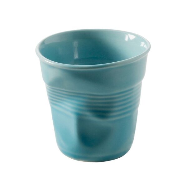 Espresso Tasse Knick-Becher, Karibik Blau, Revol, 8cl, 6 x 6,5 cm, Kult