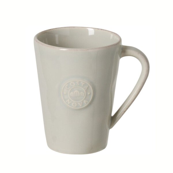 Kaffee-Becher Tasse, Grau, Costa Nova, Nova Grey, 36 cl, 12,4 x 9 cm