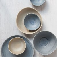 Schale aus Feinsteinzeug, rund, anthrazit / grau, small, 11 x 5 cm, Mesapiu, Juras Stone