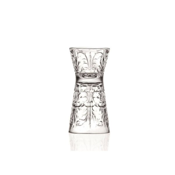 Shot-Glas mit Ornament, RCR Cristalleria Italiana, Tattoo, Schnapsglas, 6 cl,10 x 4,8 cm