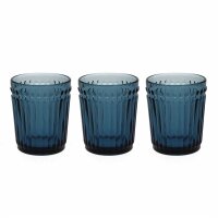 Tumbler, Wasserglas mit Ornament, Blau, 3er Set, 300 ml,...