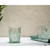Tumbler mit Ornament, Hobstar Ebony Green, Grün, 355...