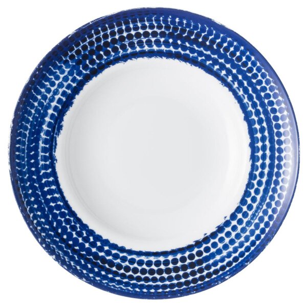 Teller für Suppe oder Pasta, Tiefer Teller, Langenthal Points Blue, 30 cm, G. Benedikt