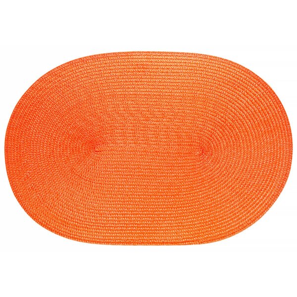 Ovales Platzset, Tischset, leuchtendes Orange, 45x31cm, Continenta
