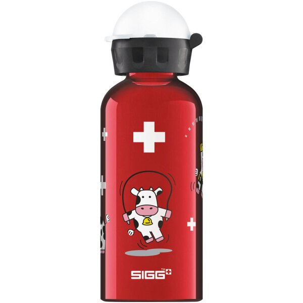 SIGG Kids Trinkflasche Swiss Funny Cows, Rot, 0,4 l, Aluminium, 8626.90