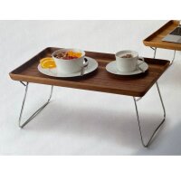 Bett-Tablett aus Walnussholz, 53 x 32 x 7 cm, Continenta