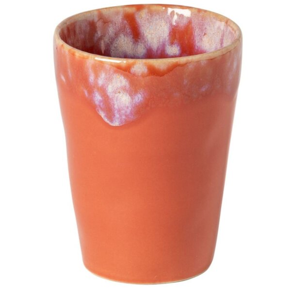 Costa Nova Lungo Latte Becher Grespresso, Sunset Red, 380 ml, Tasse für Latte Macchiato, 9 x 11,5 cm