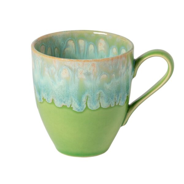 Kaffee Becher, Tasse mit Henkel, Taormina Lime Green, Grün, 0,41 l, 13,8 x 9,7 cm, Casafina (by Costa Nova)