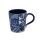 Kaffee Becher, Tasse mit Henkel, Lisboa Blue Tiles, Blau, 2er Set, Costa Nova