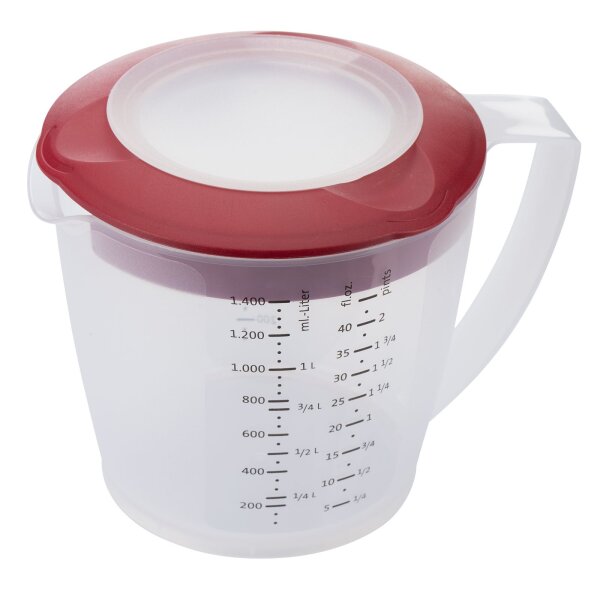 Rührbecher mit Deckel "Helena", 1,4 l, rot, Westmark