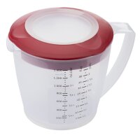 Rührbecher mit Deckel "Helena", 1,4 l, rot, Westmark