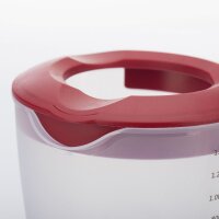 Rührbecher mit Deckel "Helena", 1,4 l, rot, Westmark