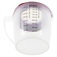 Rührbecher mit Deckel "Helena", 1,4 l, rot, Westmark