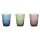 Tumbler, Wasserglas mit Ornament, Multicolor, 3er Set, 300 ml, Tognana, Linea Madame, 10 x 8 cm