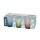 Tumbler, Wasserglas mit Ornament, Multicolor, 3er Set, 300 ml, Tognana, Linea Madame, 10 x 8 cm