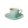 Espressotasse / Kaffeetasse mit Henkel und Untertasse, Taormina Aqua, 8,3 cl, 13,4 x 6,1 cm, Casafina (by Costa Nova)