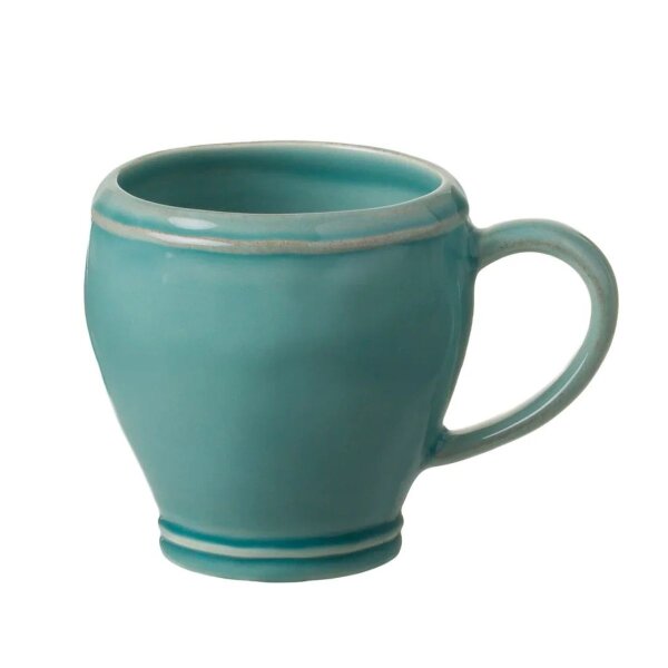 Tasse mit Henkel, Becher, Fontana Türkis, 13,8 x 9,9 cm, 40,3 cl, Casafina (by Costa Nova)