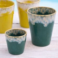 Costa Nova Lungo Latte Becher Grespresso, Grün/Hunter Green, 380 ml, Tasse für Latte Macchiato, 9 x 11,5 cm