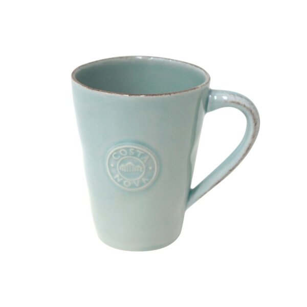 Kaffee-Becher Tasse, Türkis, Costa Nova, Nova Turqoise, 35 cl, 12 x 9 cm