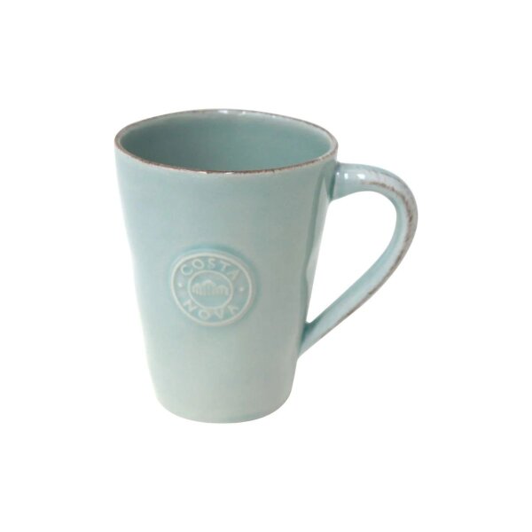 Kaffee-Becher Tasse, Türkis, Costa Nova, Nova Turqoise, 36 cl, 12,4 x 9 cm